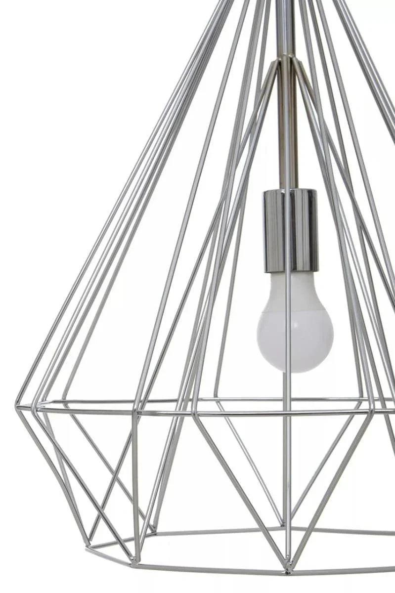 Geometric Chrome Pendant Light