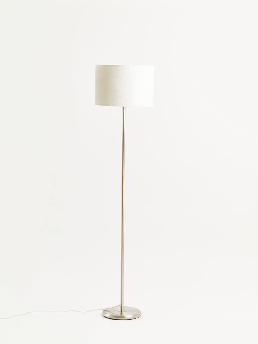 Modern Steel Waffle Shade Lamp