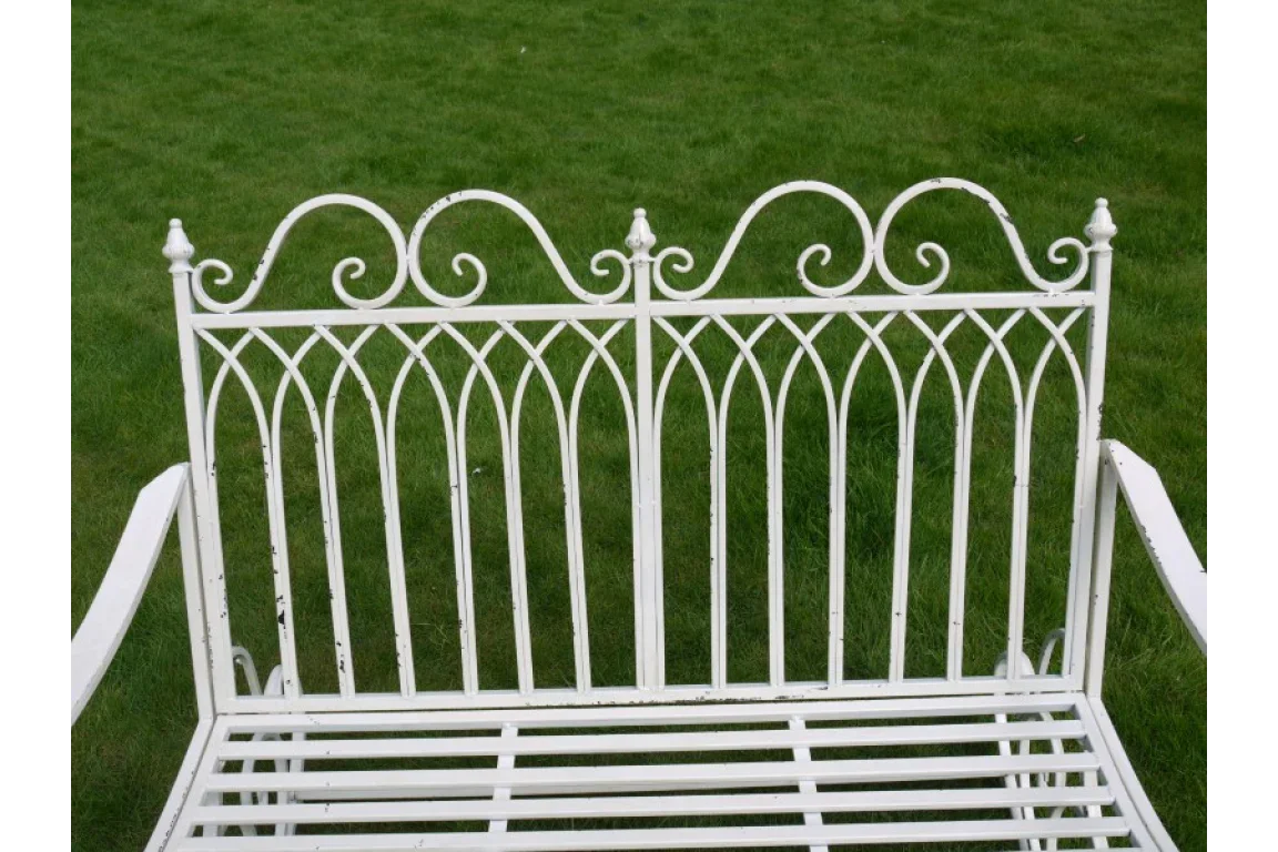 Antique Cream Rocking Bench - 3342