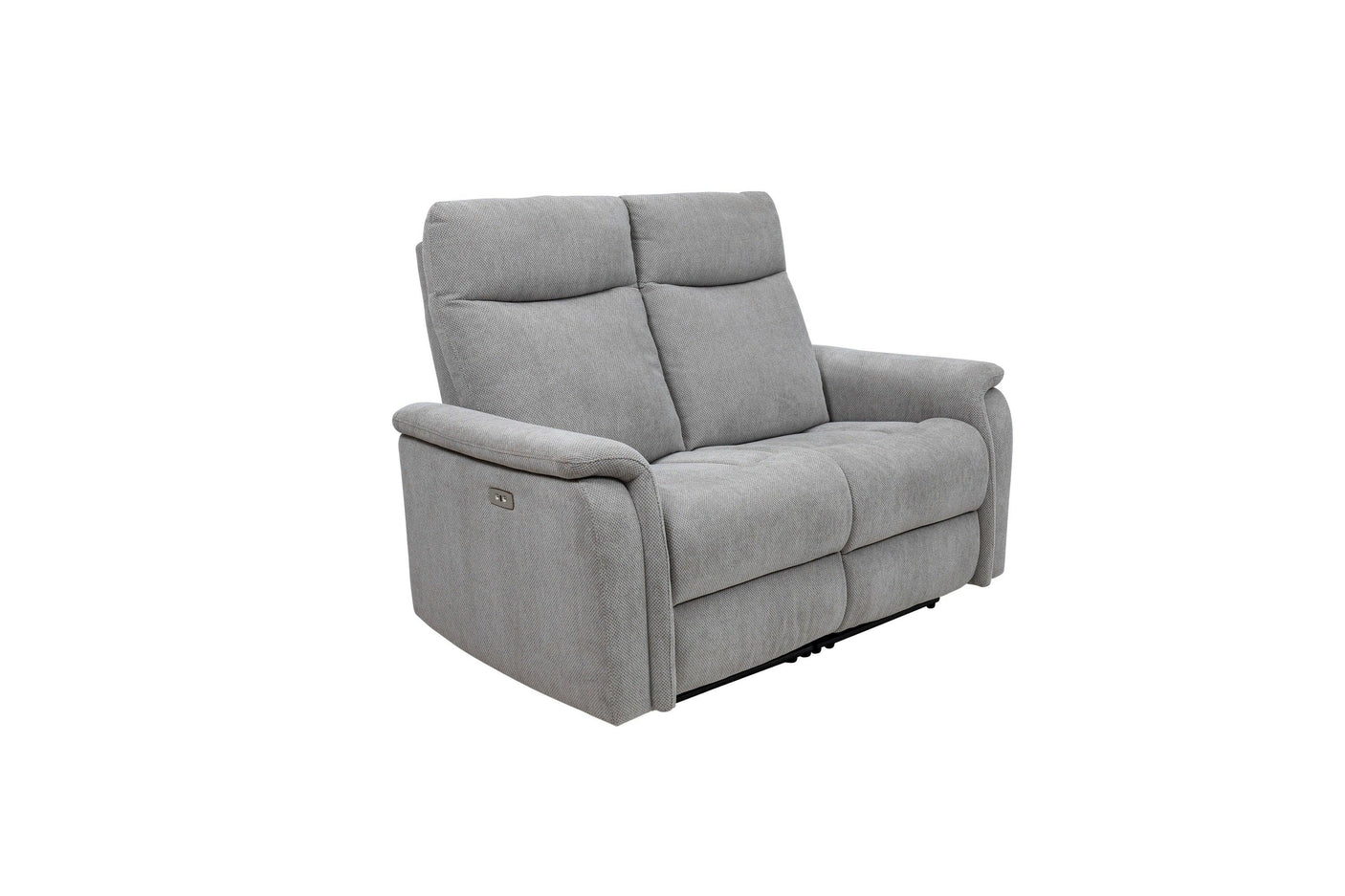 Light Grey Fabric Electric Recliner Sofa - 2 Seater Comfort Seating