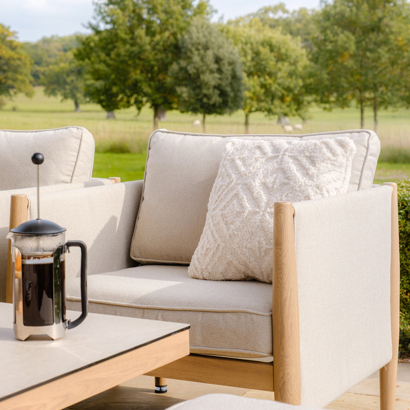 Burford 3 Seat Sofa Casual Dining Set With Rising Table