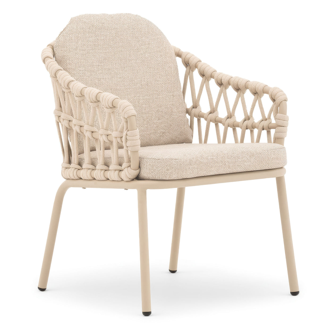 Sicily 6 Seat Round Pedestal Table with Rope Chairs