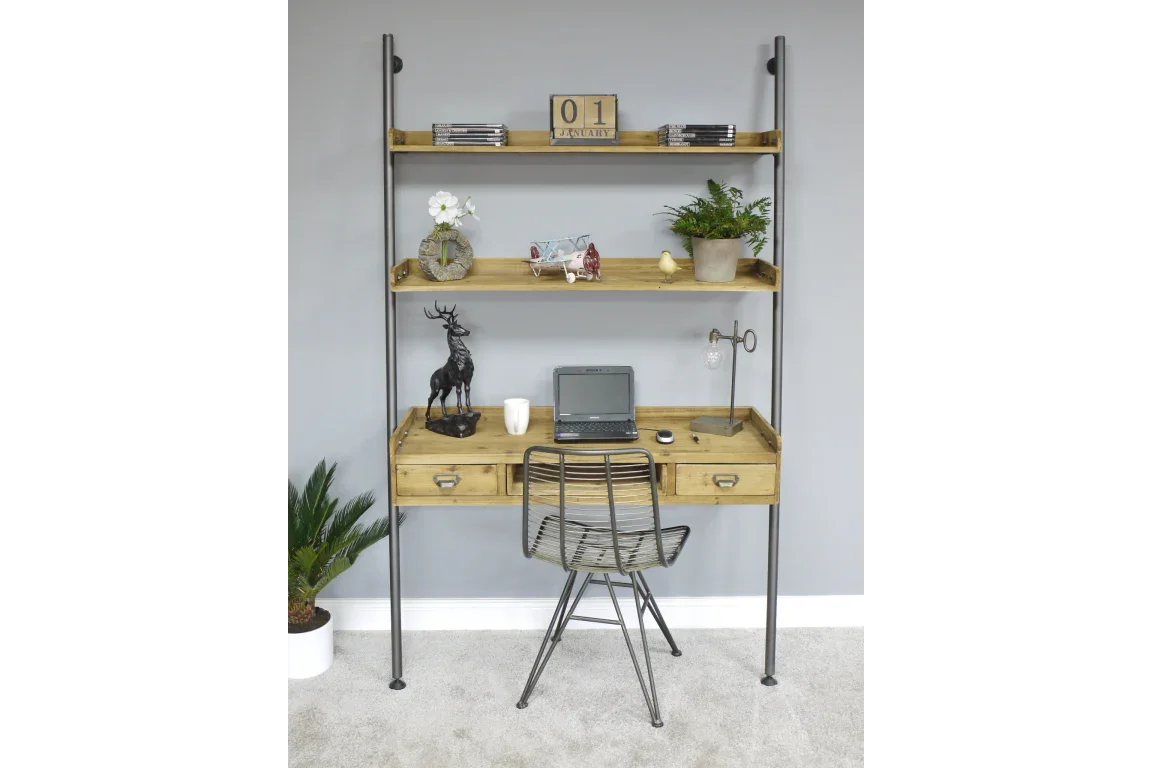 Desk With Shelves - 4330