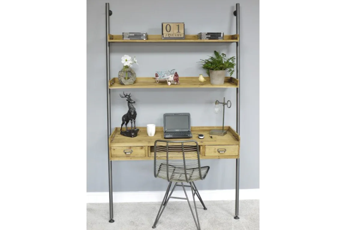 Desk With Shelves - 4330