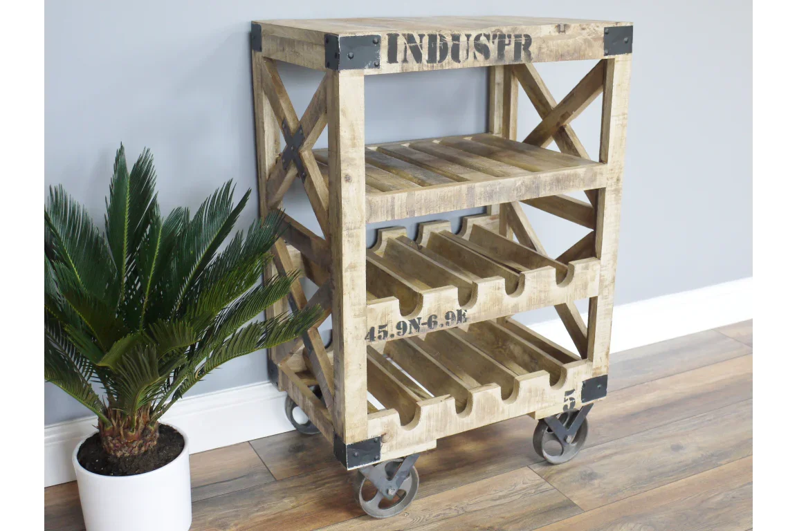 Industrial Wine Trolley - 4771