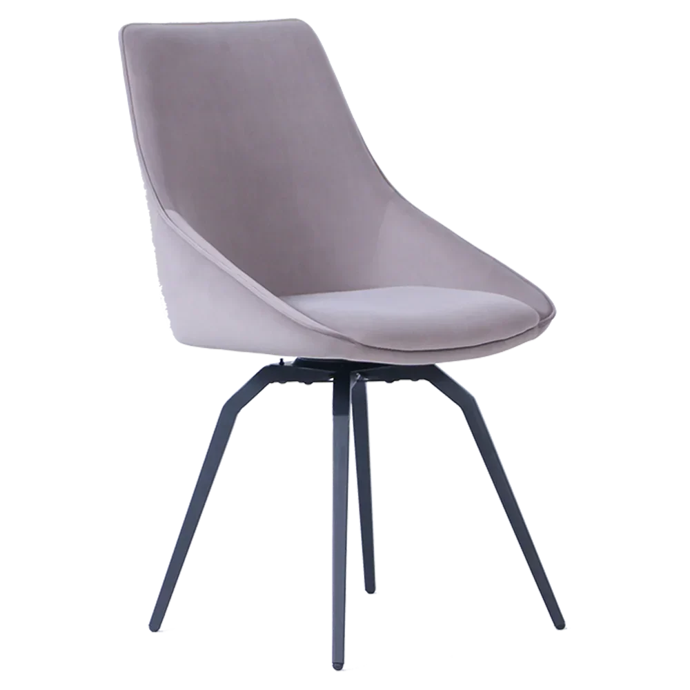 Porto Mink Swivel Chair (Metal Legs)