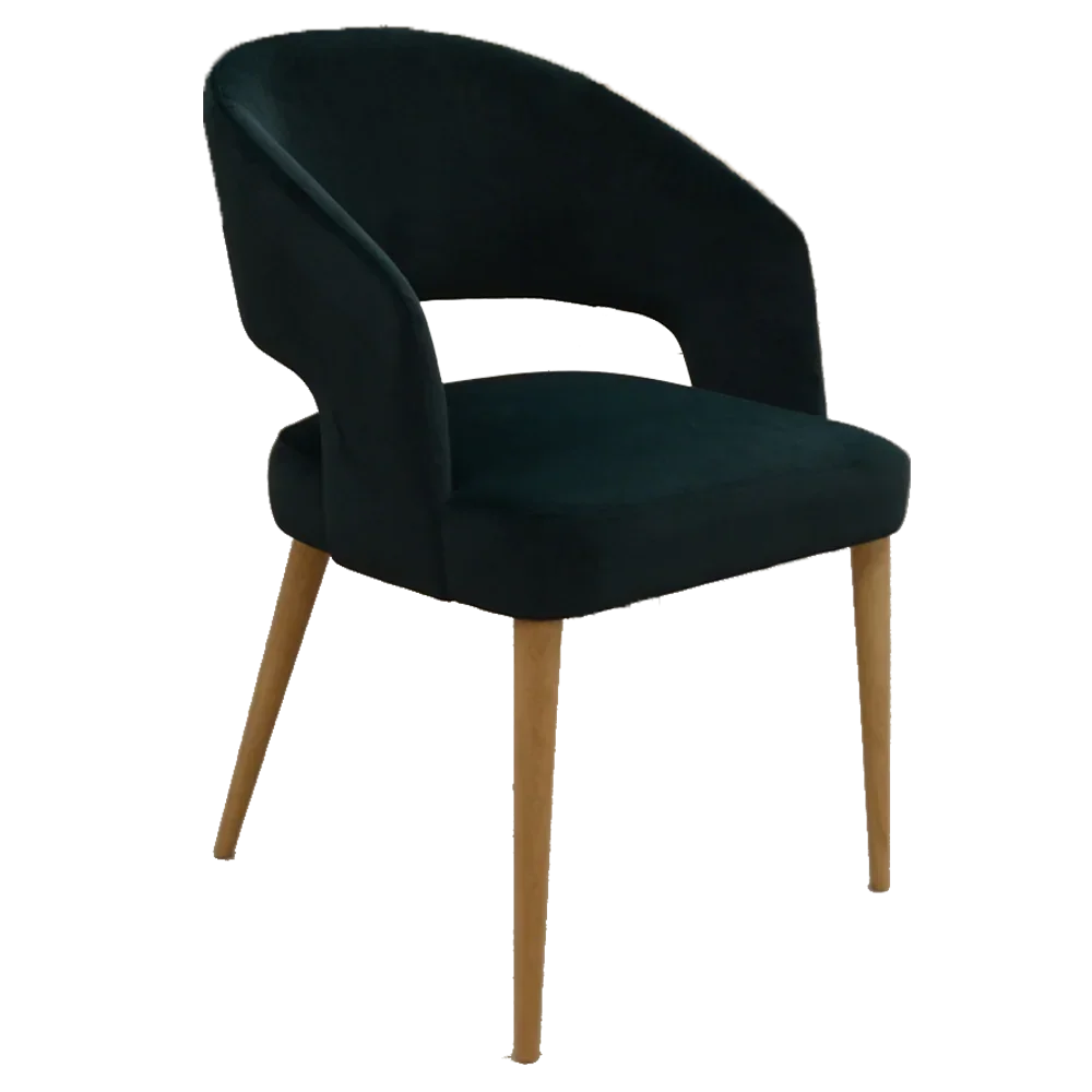 Genoa Green Chair (Round oak Legs)