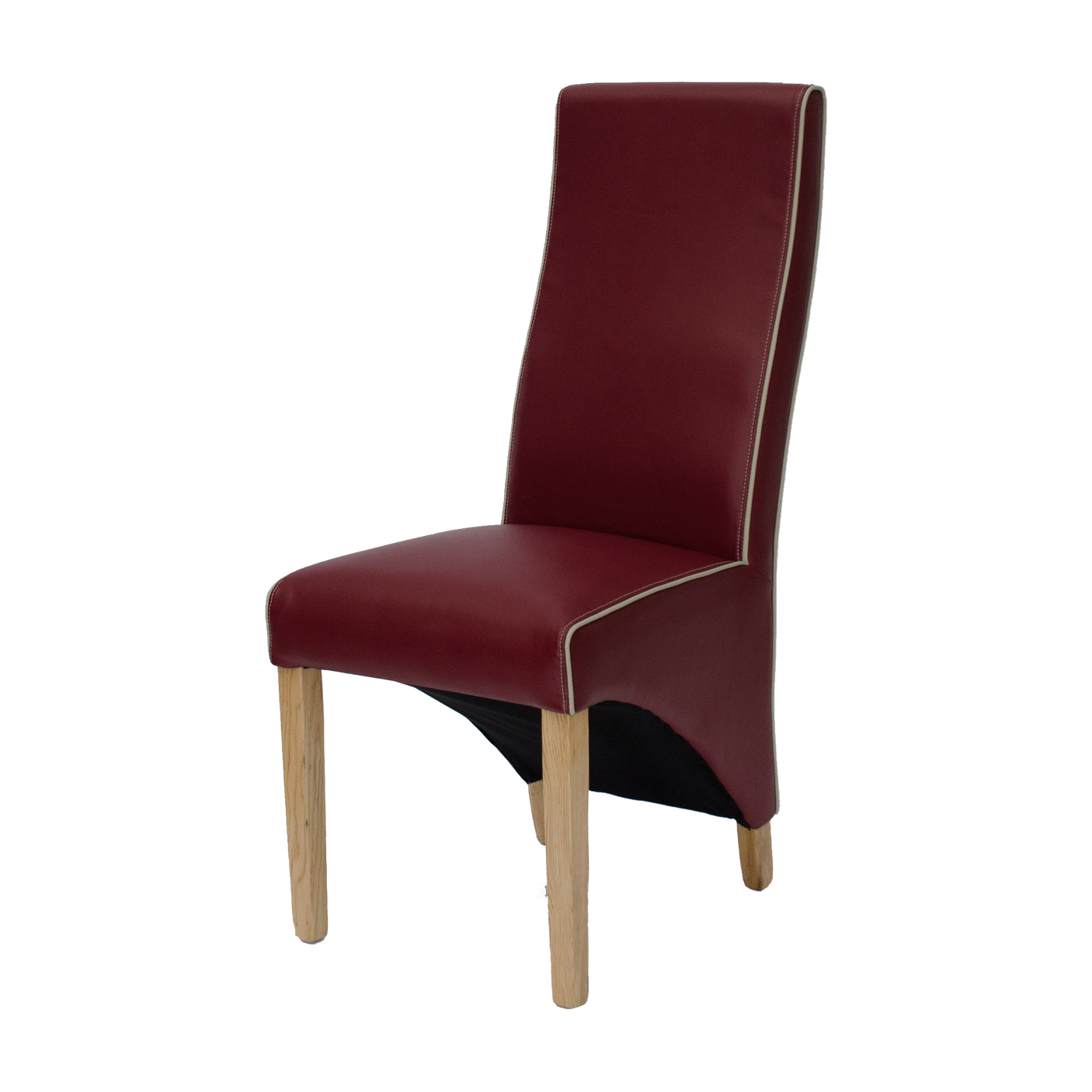 Wave Ruby/Bone Contrast piping Dining Chair