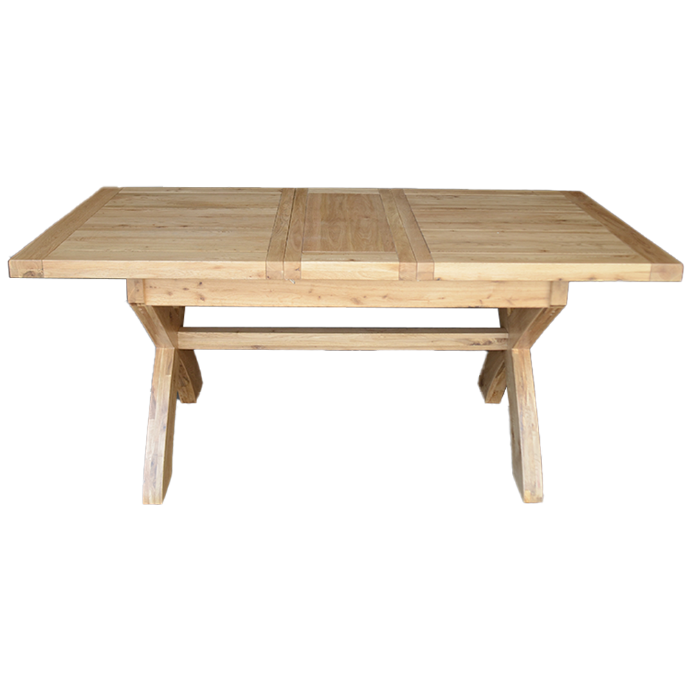 Deluxe Small X-LegTwin Leaf Ext Table 1450+(2x350) X 900