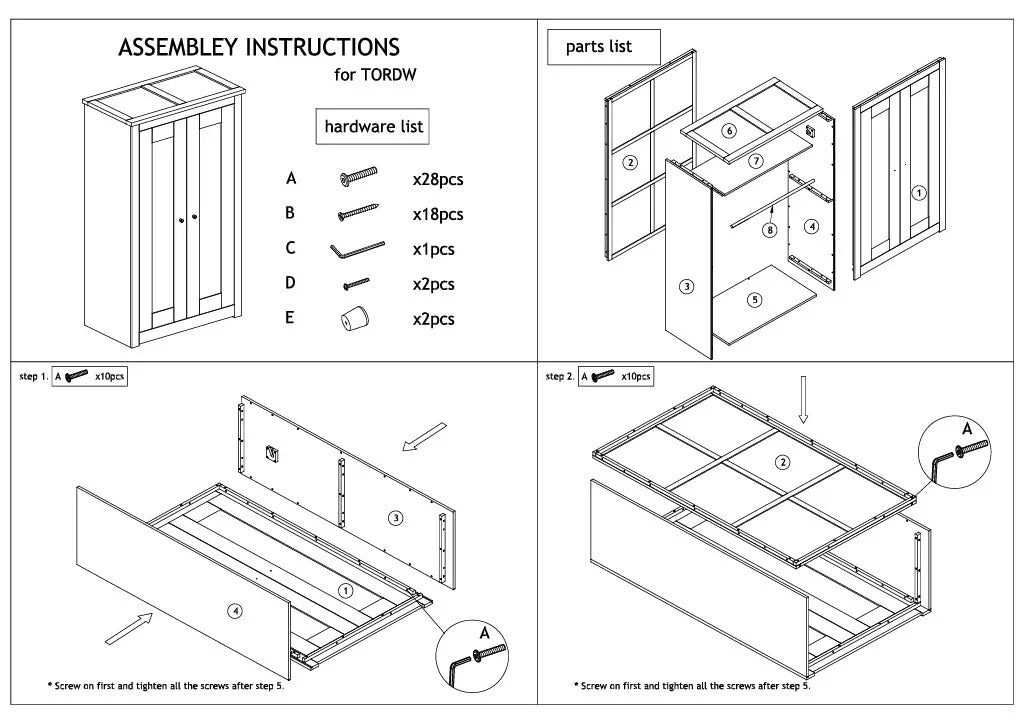 Torino Double Wardrobe