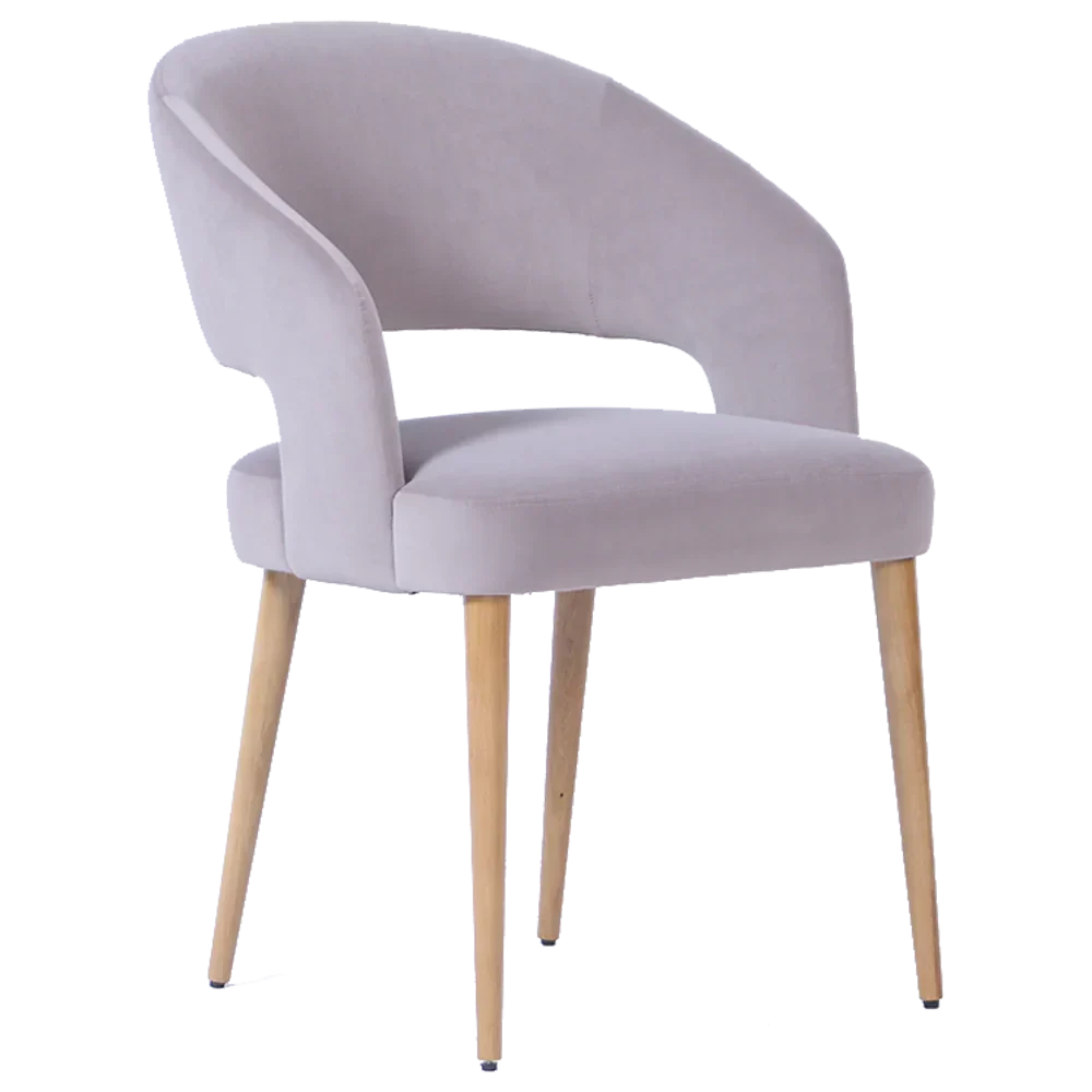 Genoa Mink Chair (Round oak Legs)