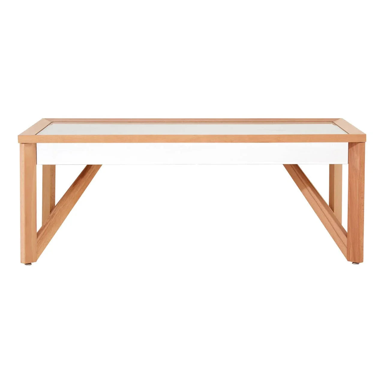 Chic Mirrored Wood Coffee Table