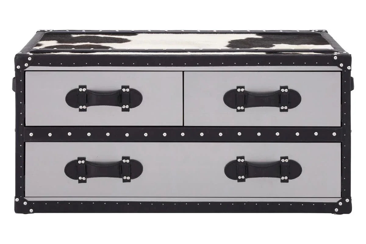 Monochrome Cowhide Coffee Table