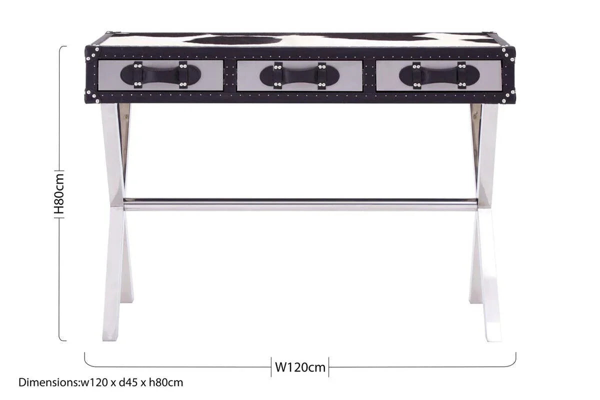 Cowhide Console Table - Kensington