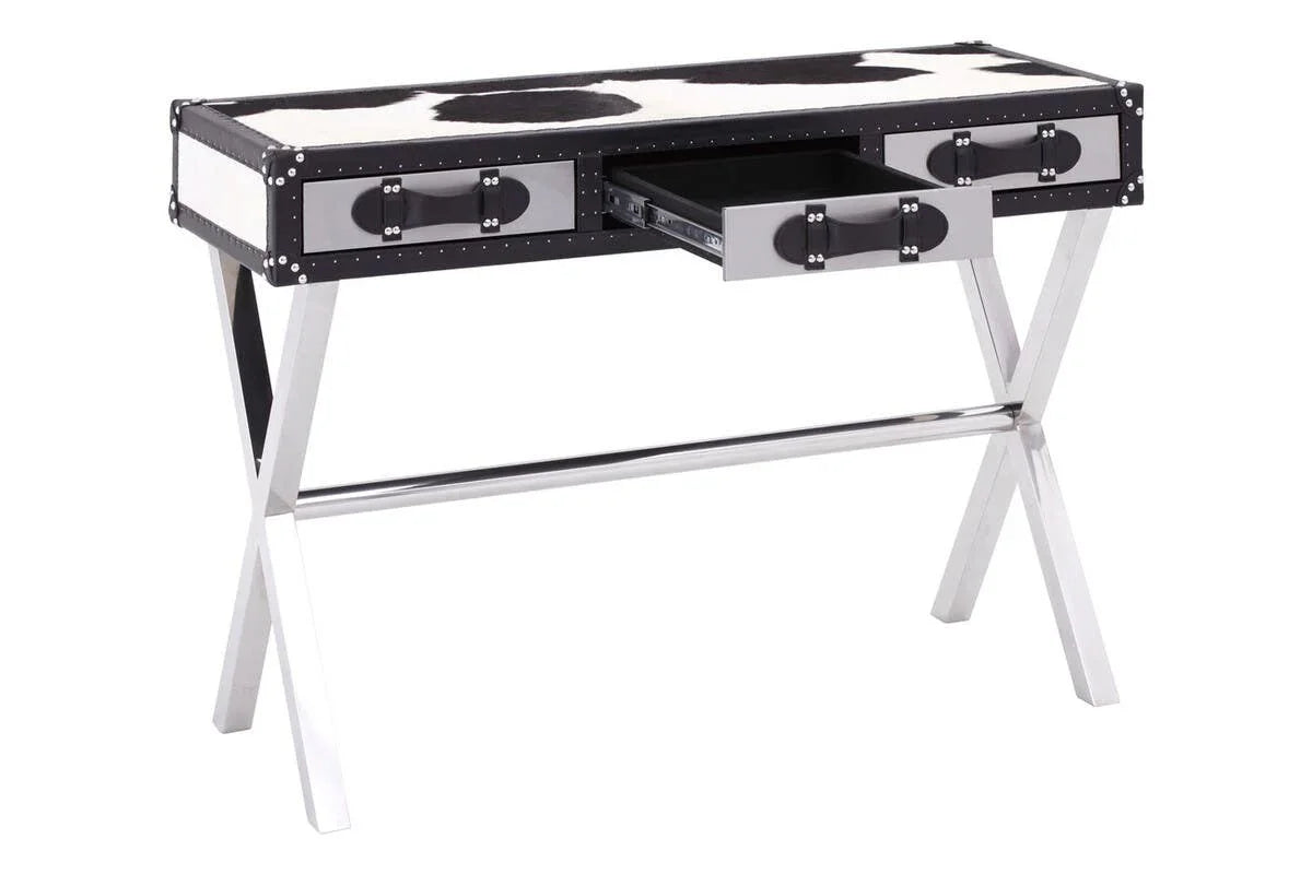 Cowhide Console Table - Kensington