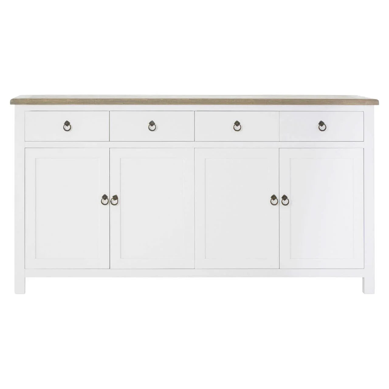 Hampstead White Oak Sideboard with 4 Doors and Drawers
