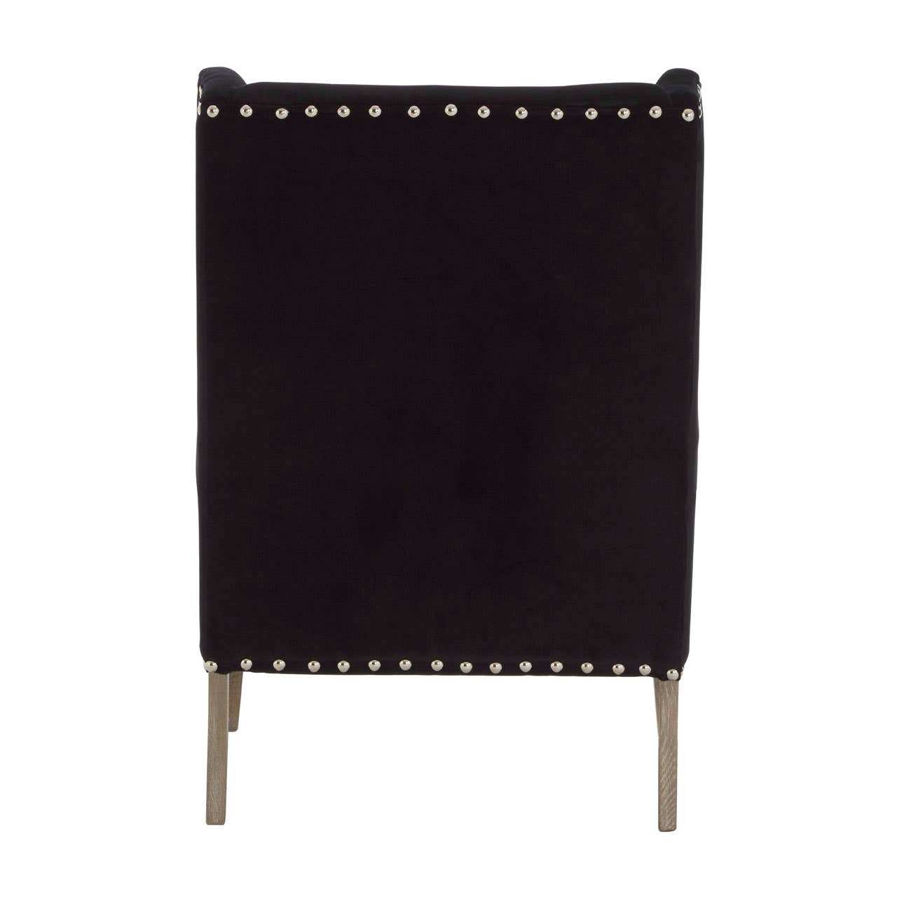 Luxe Black Wingback Armchair