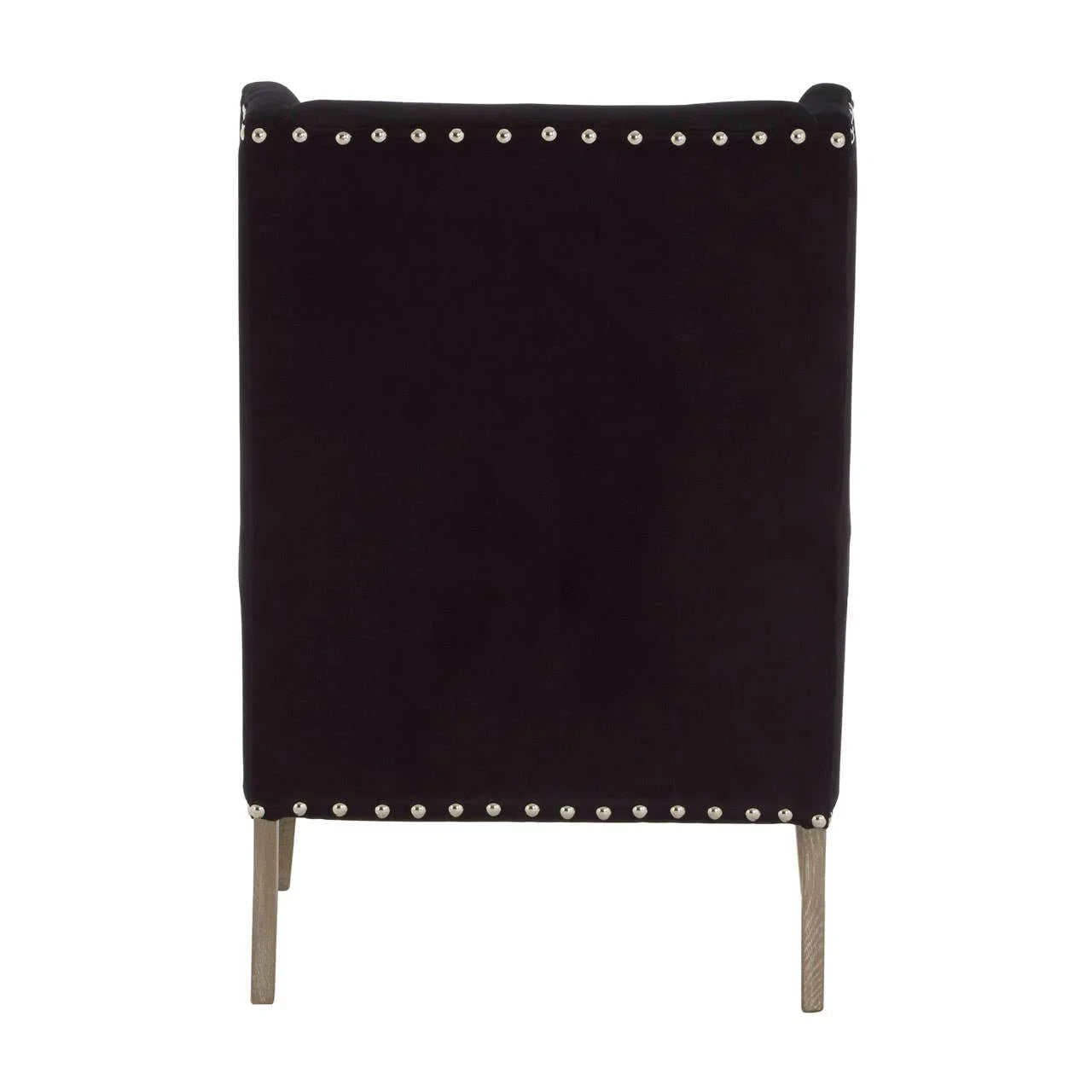 Luxe Black Wingback Armchair