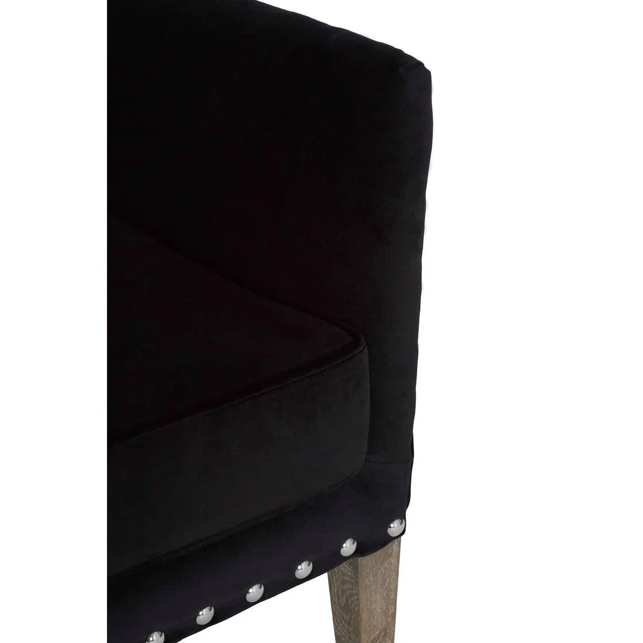 Luxe Black Wingback Armchair