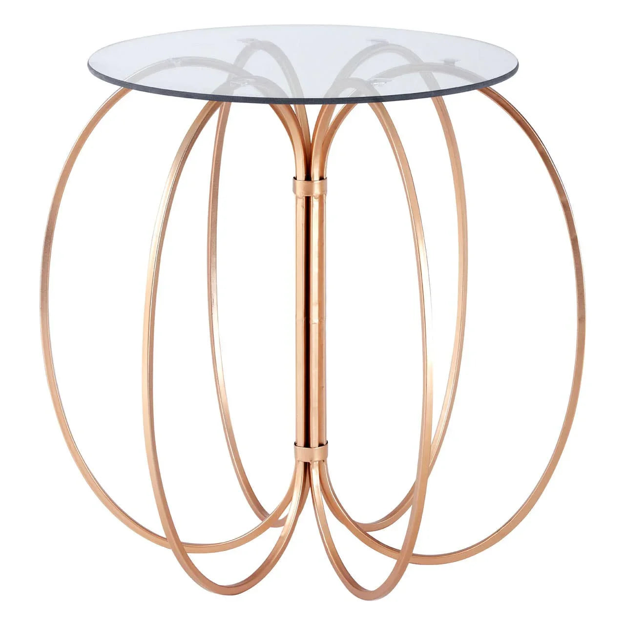Gleaming Rose Gold Accent Table