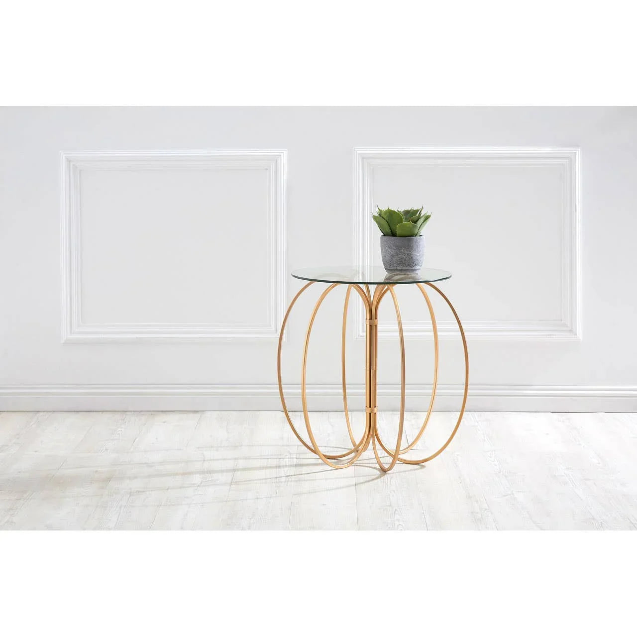 Gleaming Rose Gold Accent Table