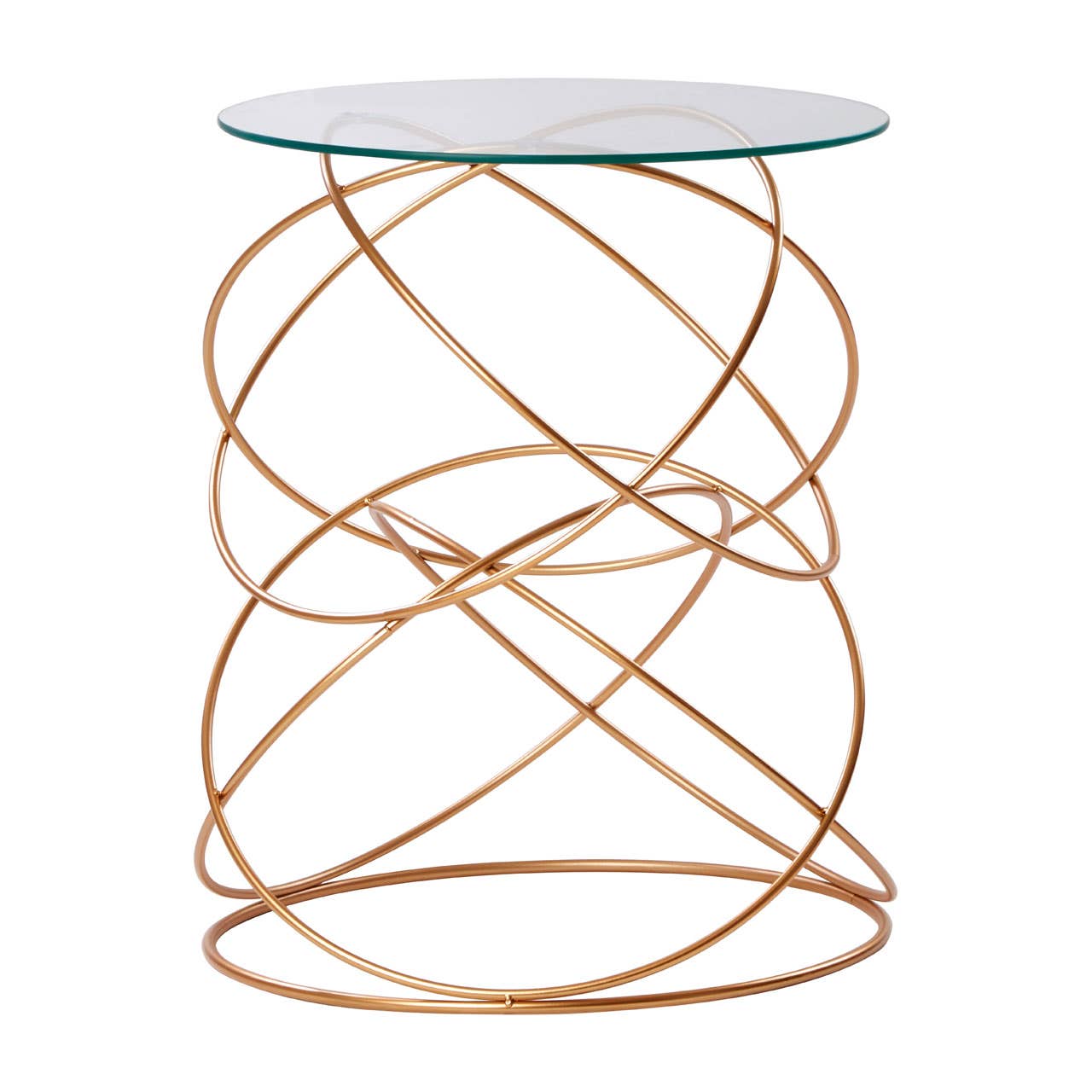 Rose Gold Iron Accent Table