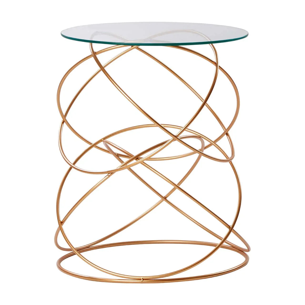 Rose Gold Iron Accent Table
