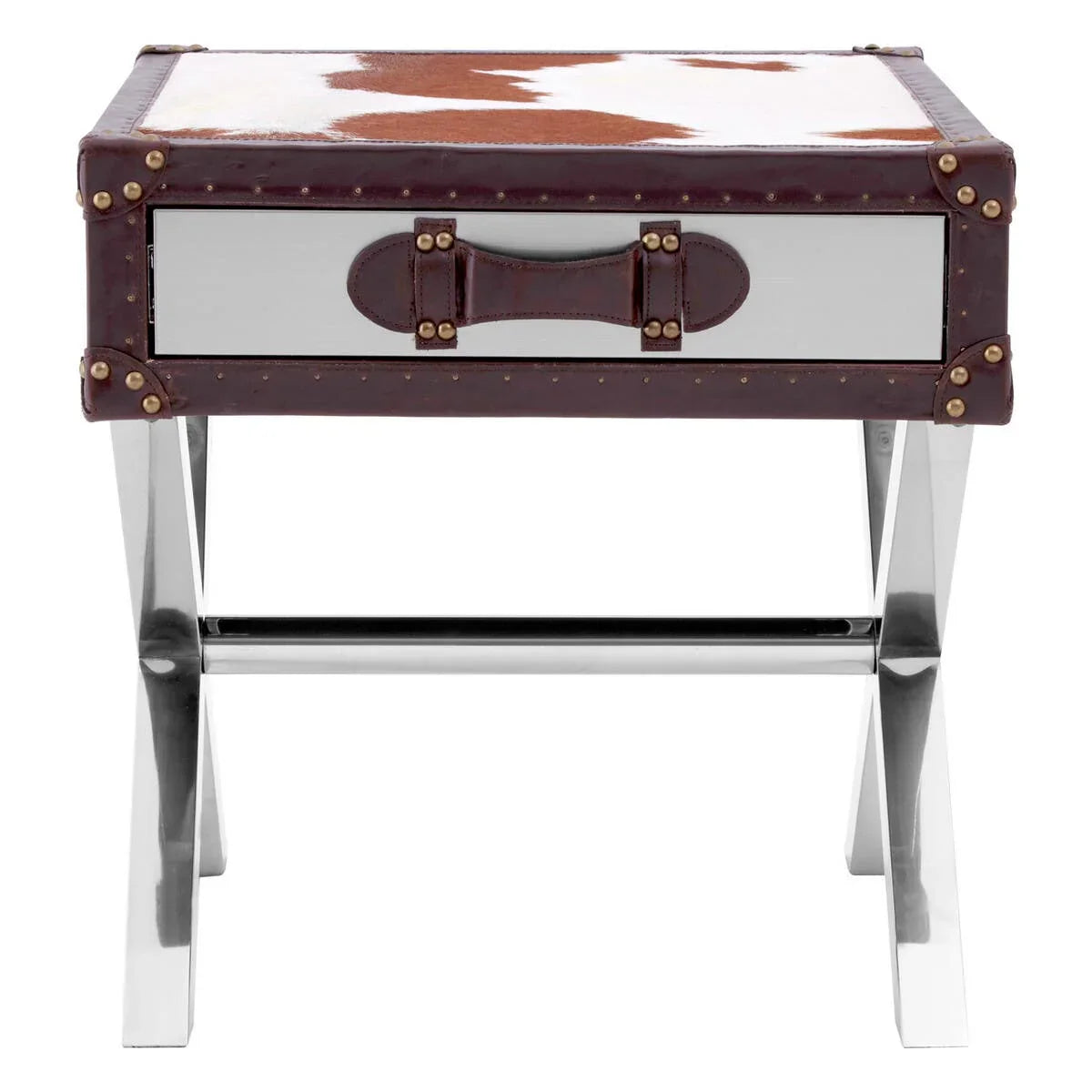 Luxe Cowhide Drawer Table