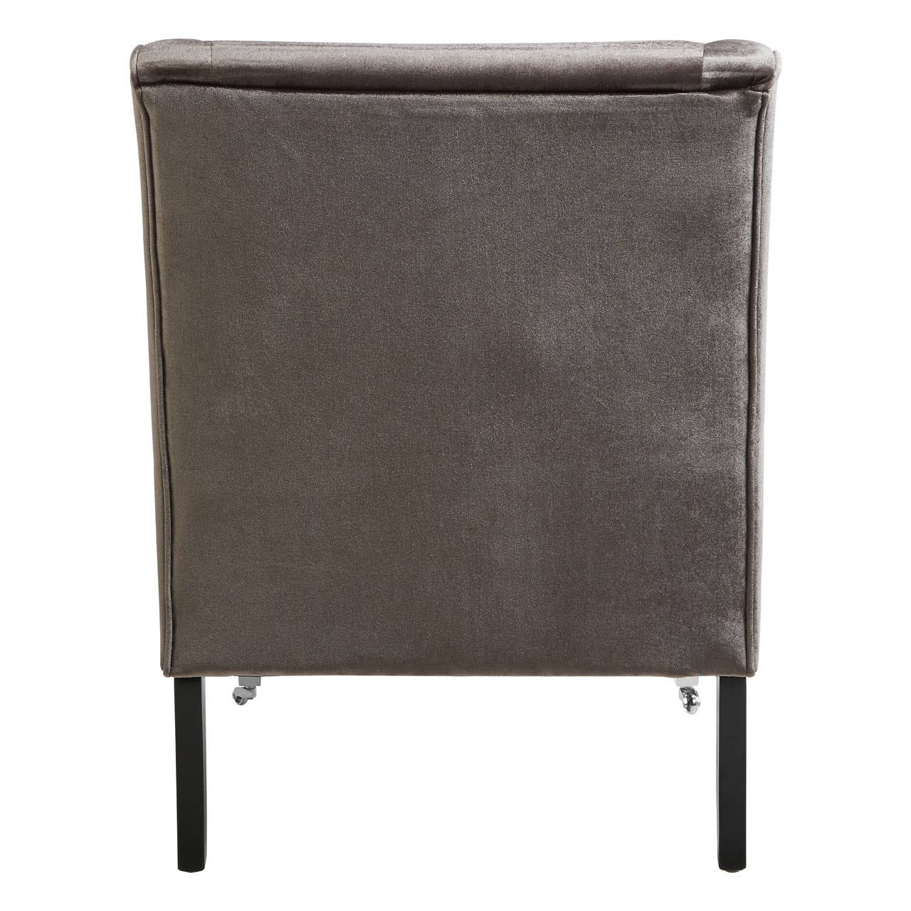 Luxe Grey Velvet Accent Chair