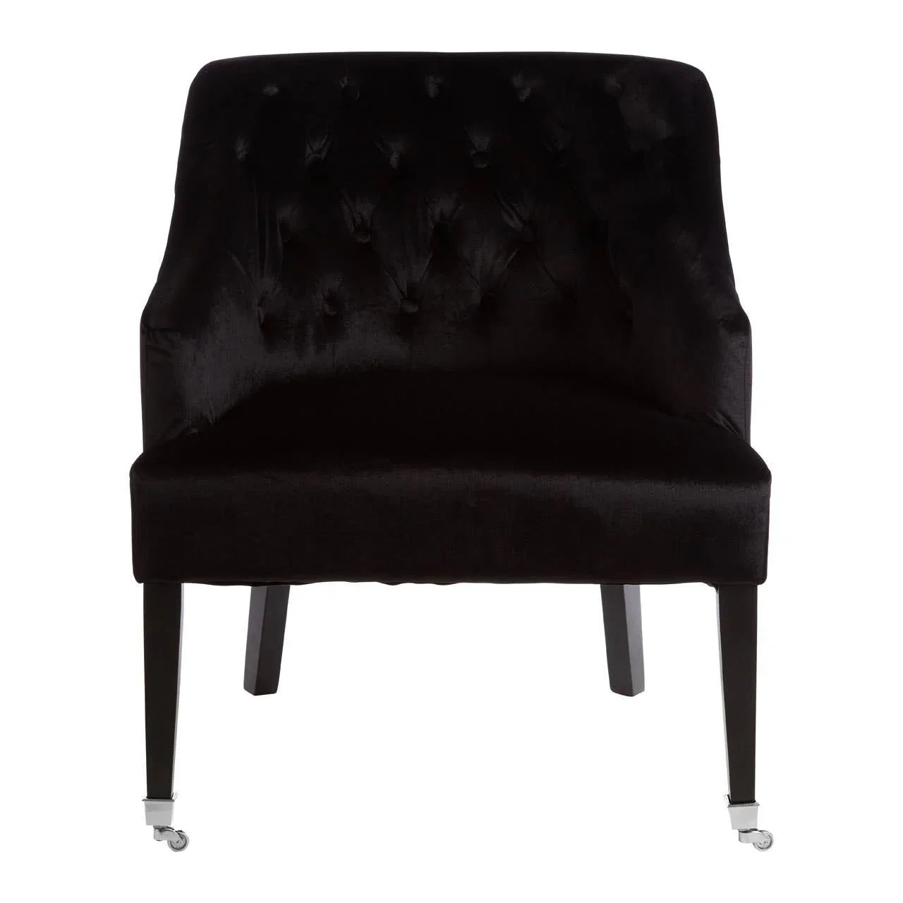 Luxe Black Velvet Accent Chair