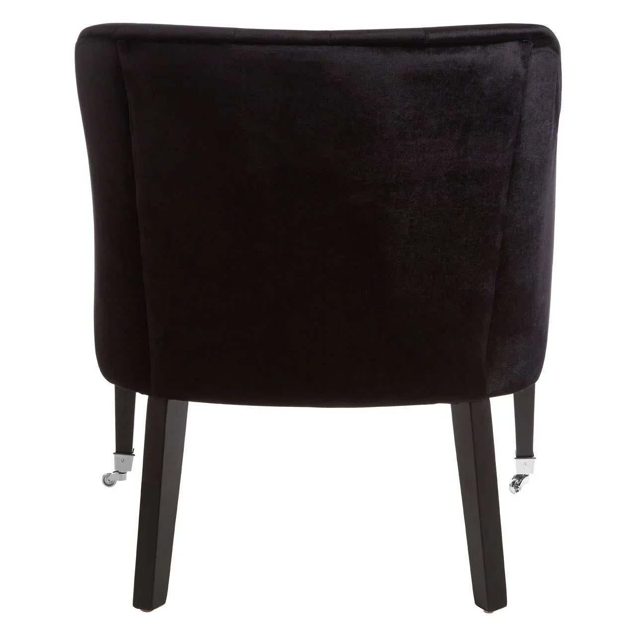 Luxe Black Velvet Accent Chair