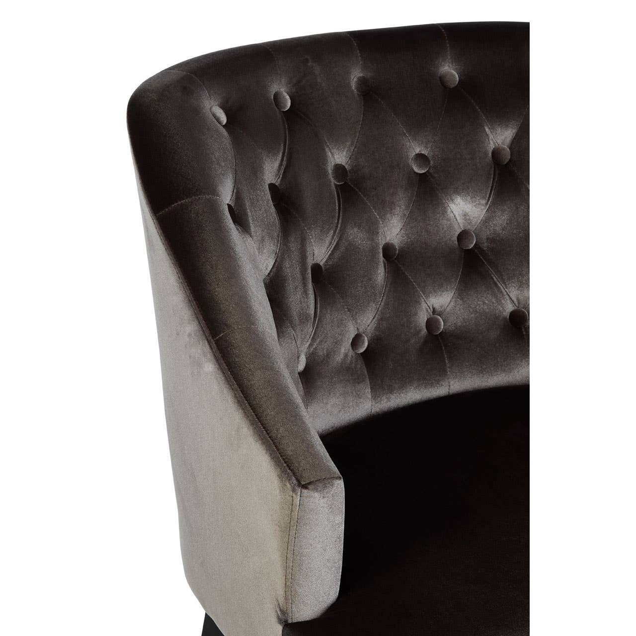 Luxe Grey Velvet Accent Chair