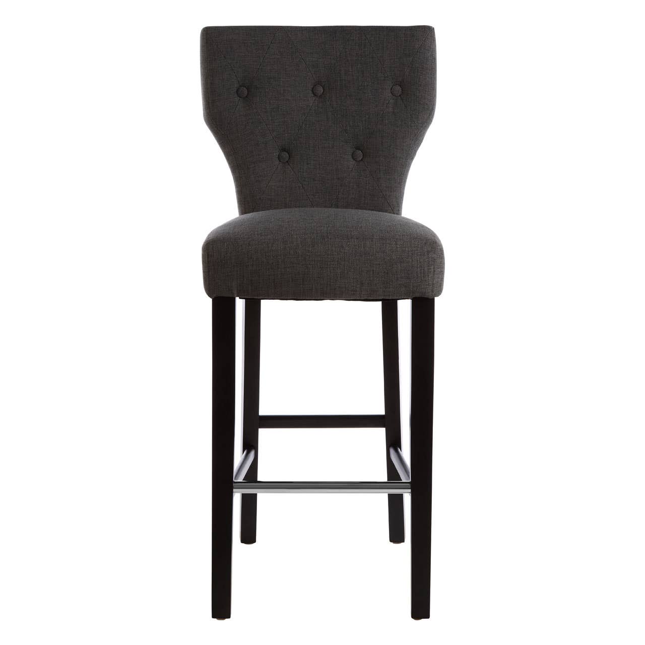 Modern Grey Fabric Barstool