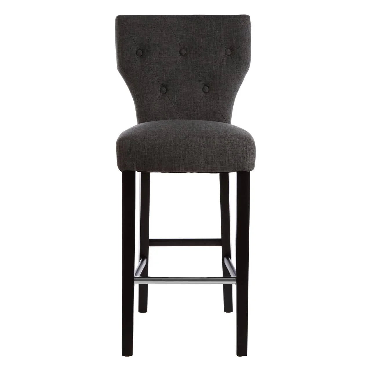 Modern Grey Fabric Barstool