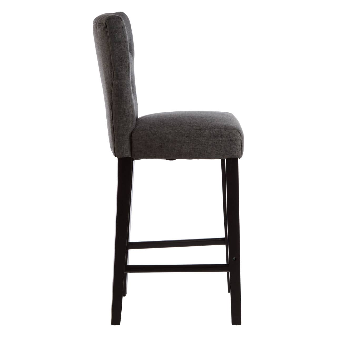 Modern Grey Fabric Barstool