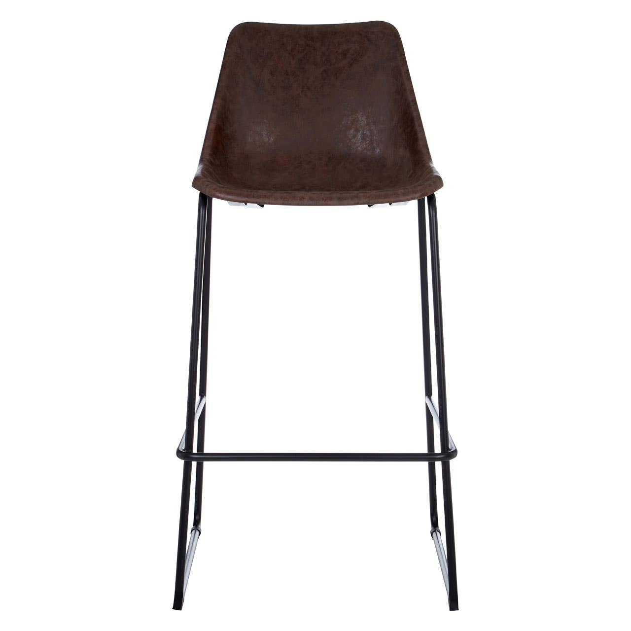 Sleek Angled Backrest Bar Stool