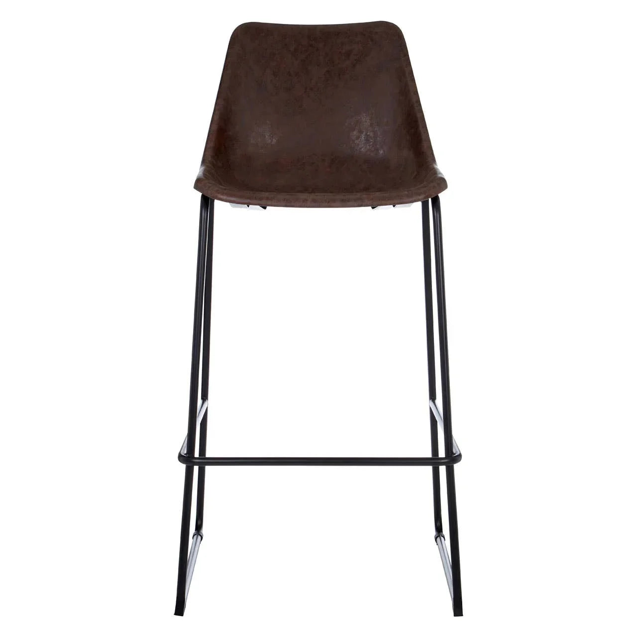 Sleek Angled Backrest Bar Stool