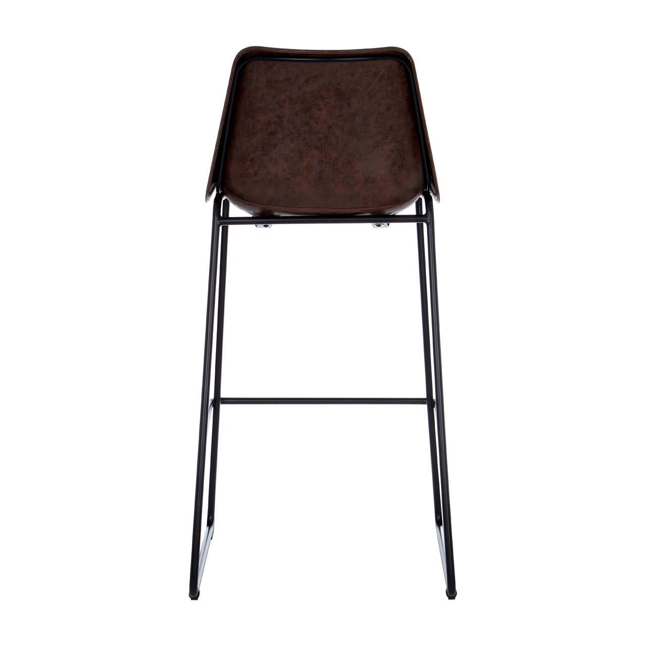 Sleek Angled Backrest Bar Stool