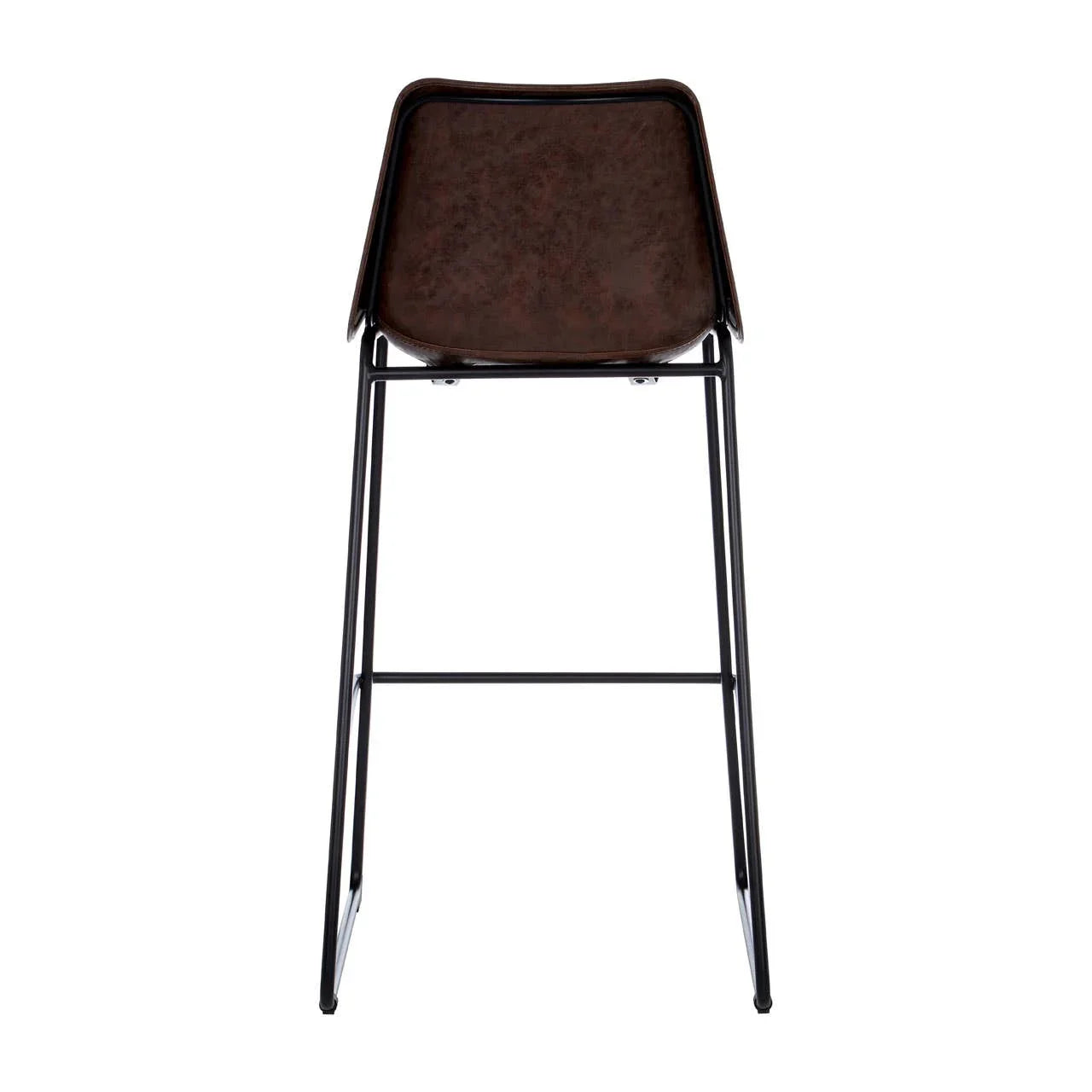 Sleek Angled Backrest Bar Stool