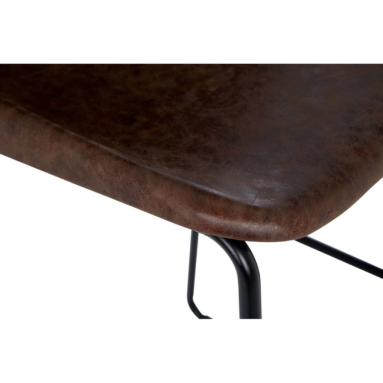 Sleek Angled Backrest Bar Stool