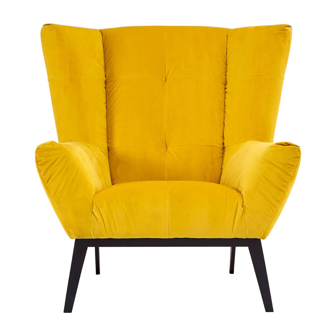Wingback Metal Base Armchair