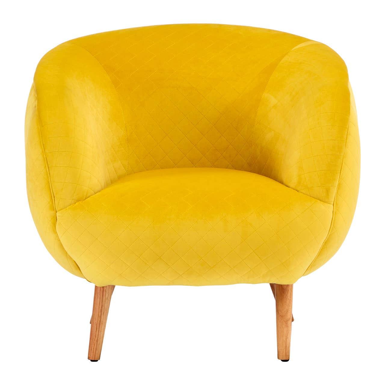 Retro Yellow Fabric Chair