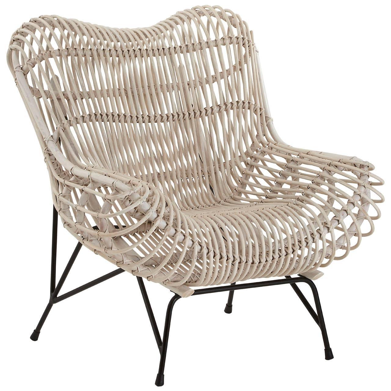 Rattan Cage Accent Chair