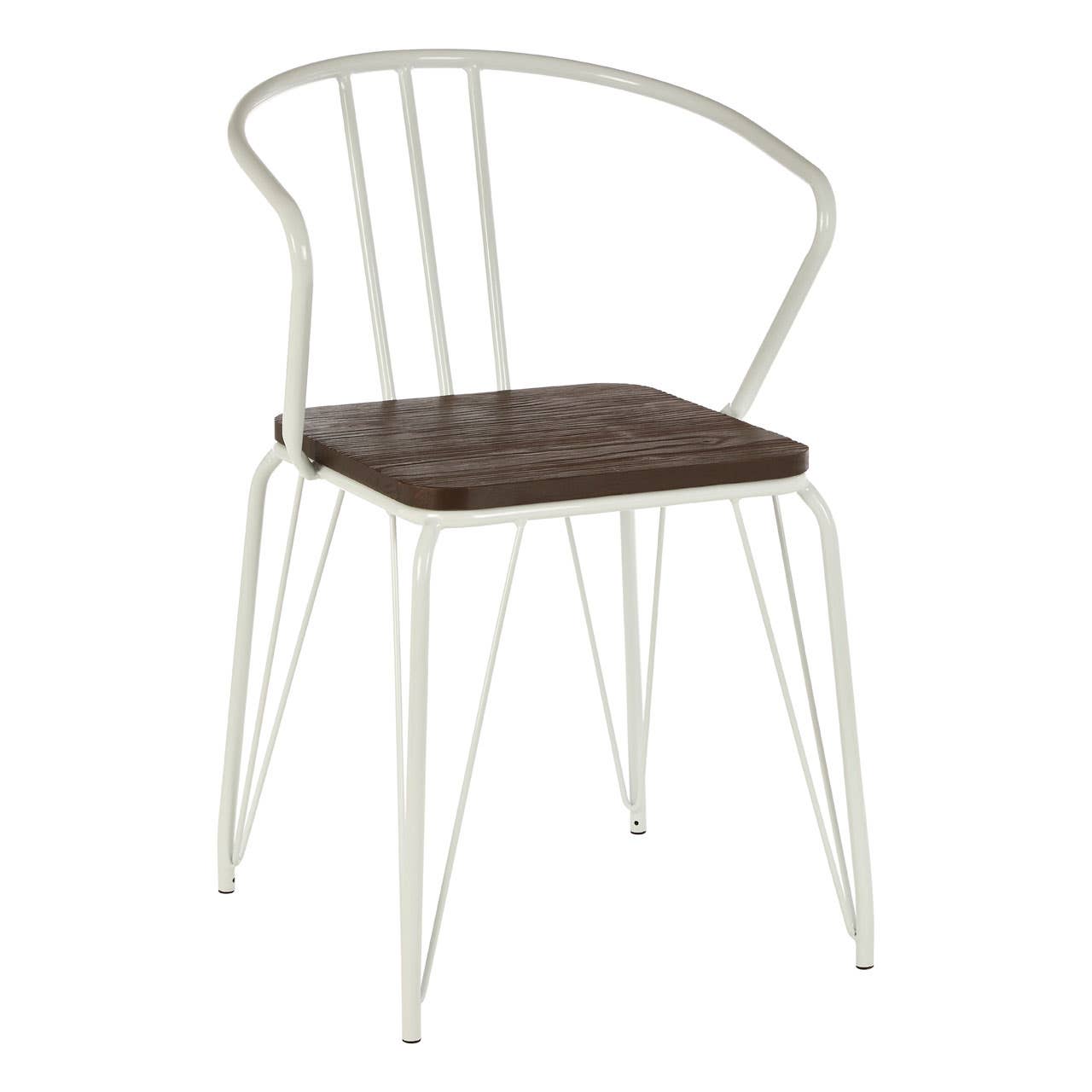 Modern Metal & Elm Chair