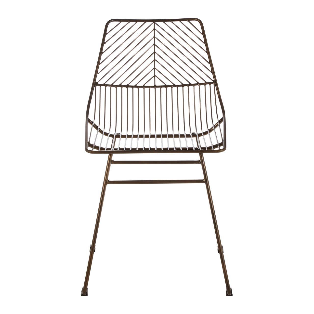 Geometric Bronze Wire Chair