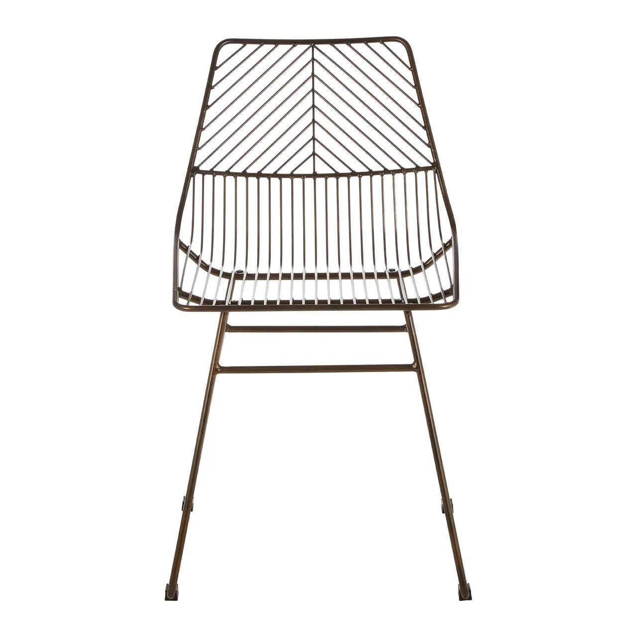 Geometric Bronze Wire Chair
