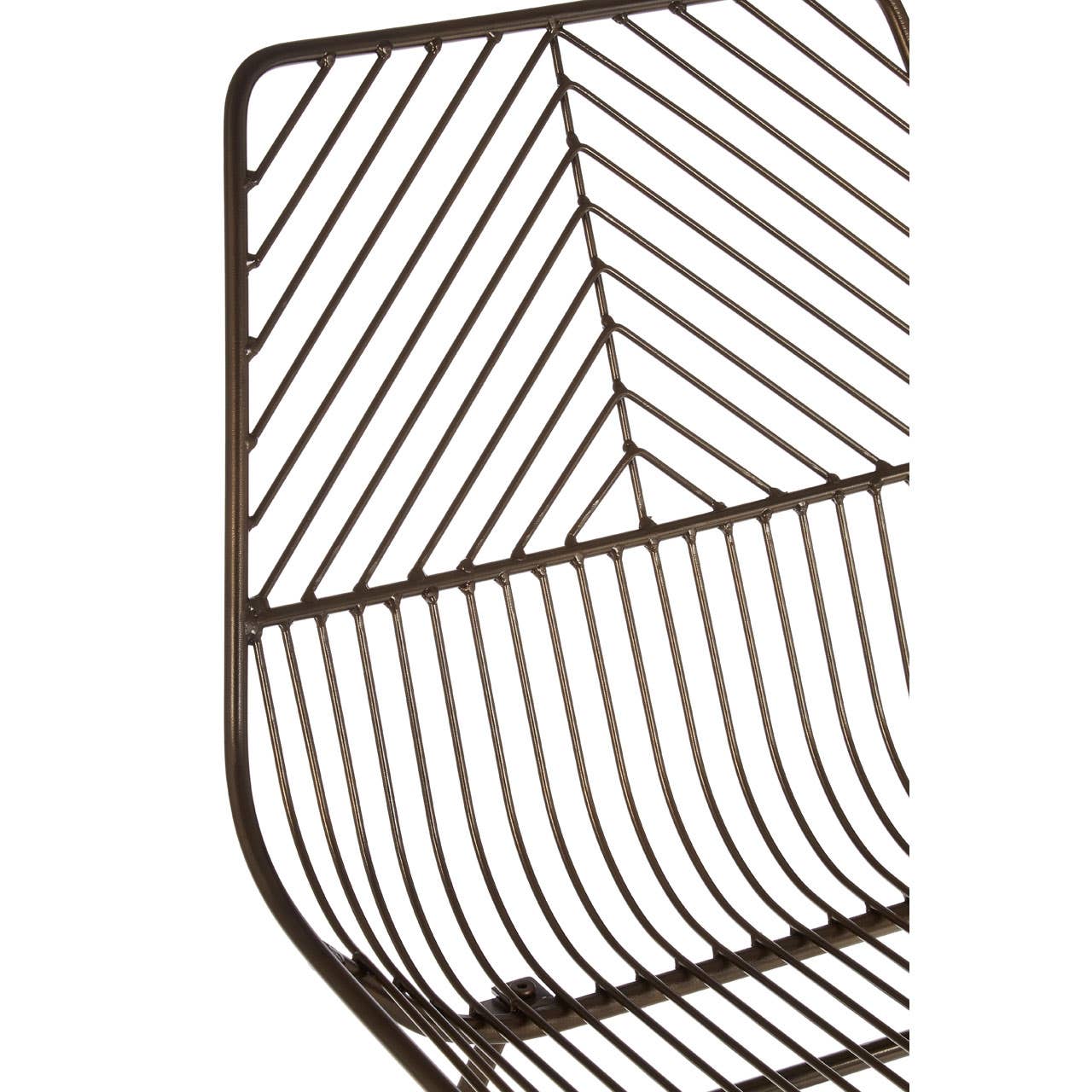 Geometric Bronze Wire Chair