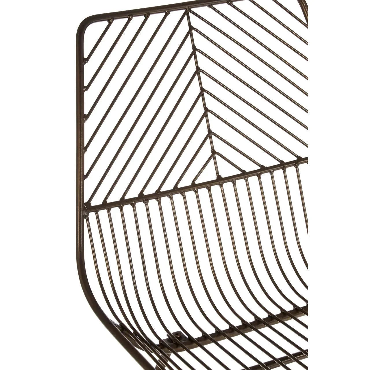 Geometric Bronze Wire Chair