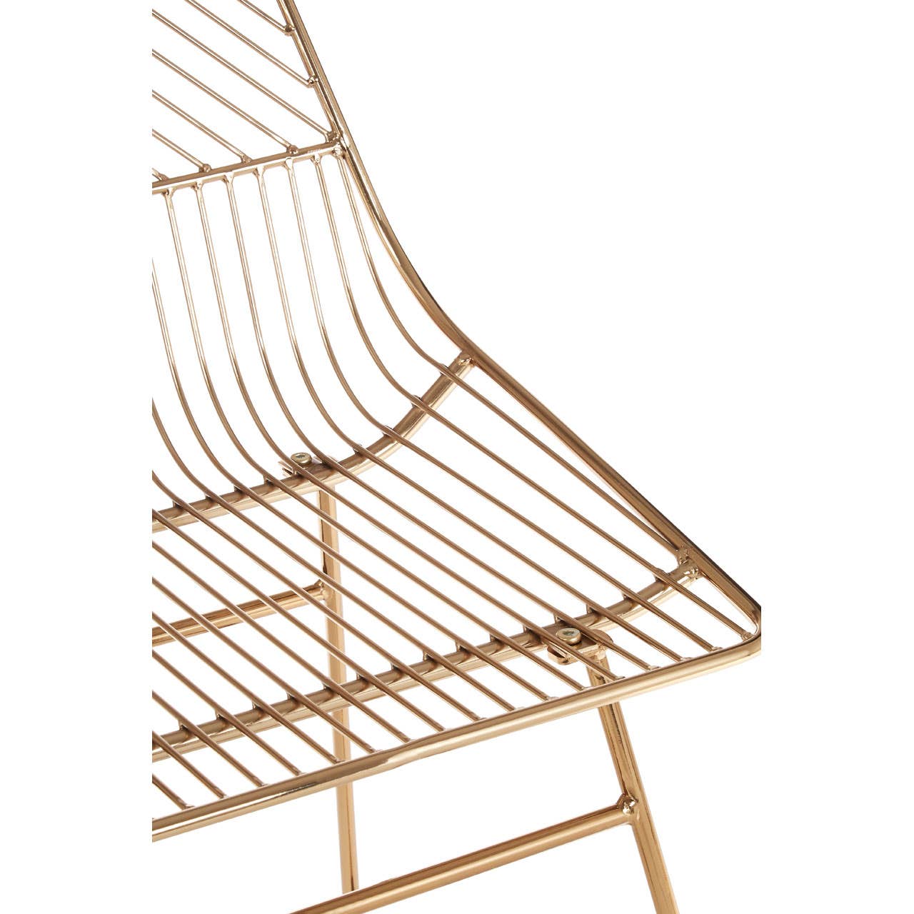 Geometric Gold Wire Chair