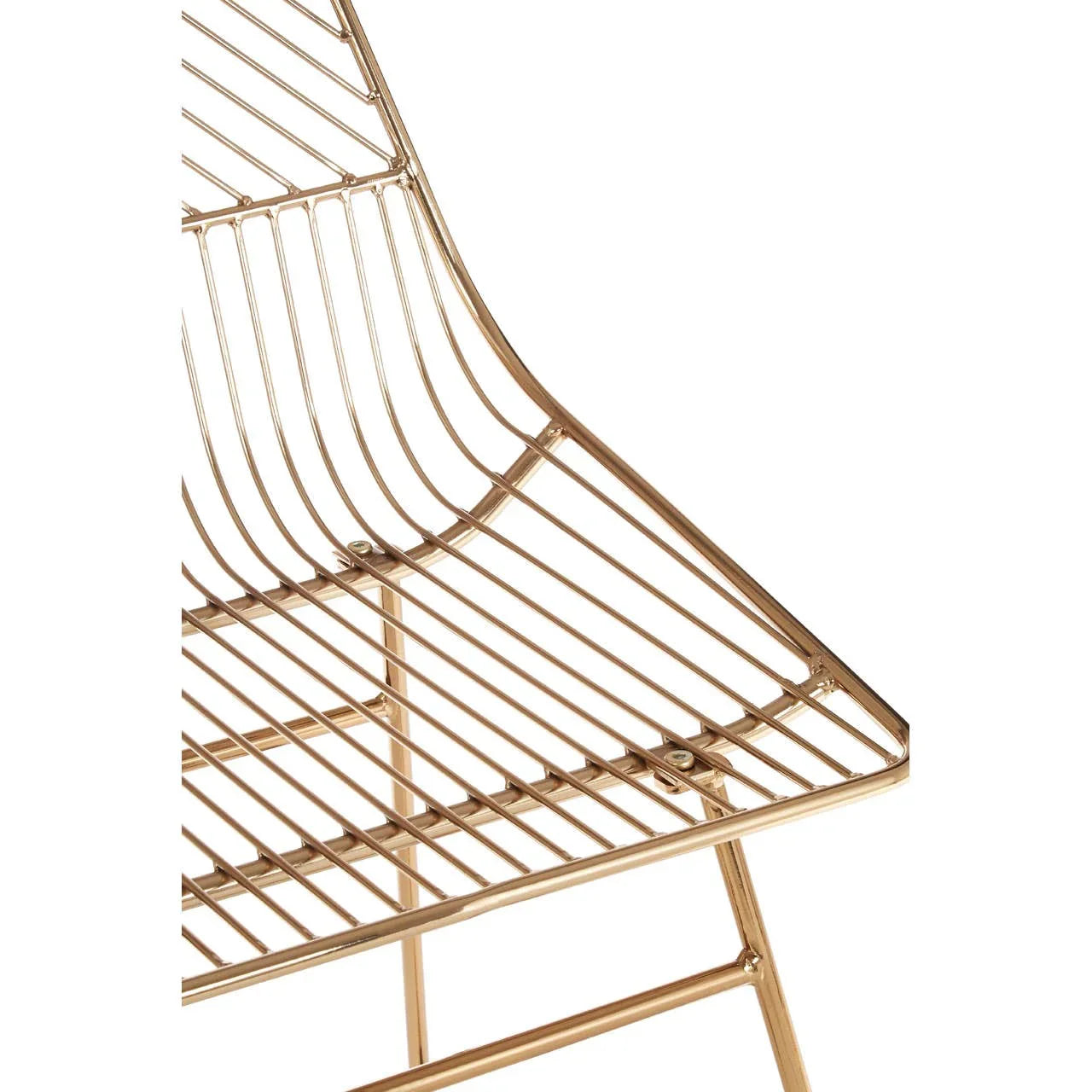 Geometric Gold Wire Chair
